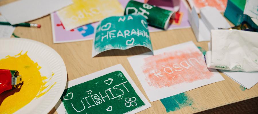 Art with Gaelic names for Scottish islands.