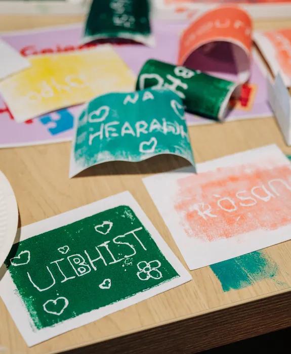 Art with Gaelic names for Scottish islands.